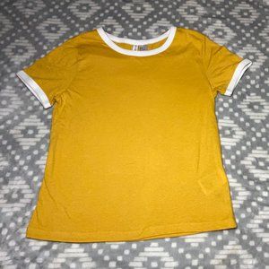 H&M yellow short sleeve shirt